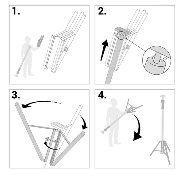 Trójnóg do multi-podpórki PIHER P34050