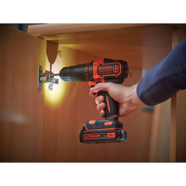 Wiertarko-wkrętarka z udarem Li-Ion 18V Black Decker (BDCHD18-QW)