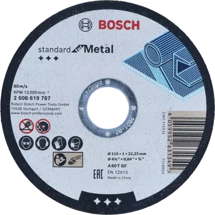 Tarcza tnącą do metalu 115x22.23x1.0 mm Bosch 2608619767