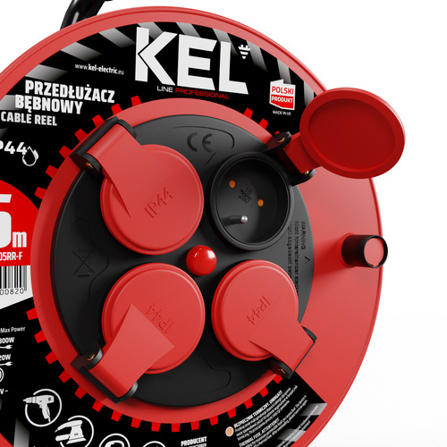 Przedłużacz bębnowy Kel Professional W-97054, 25M/3X1,5