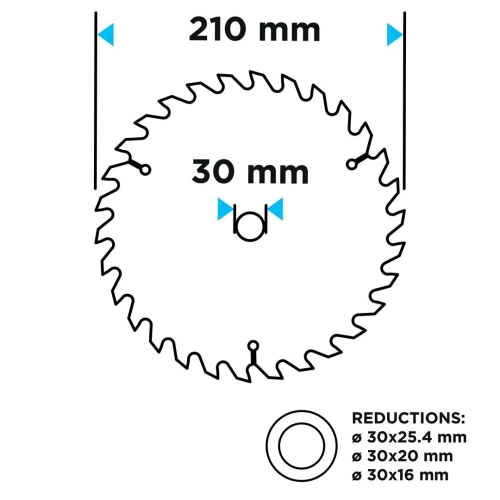 Tarcza do cięcia drewna 210x30 mm Graphite 57H683