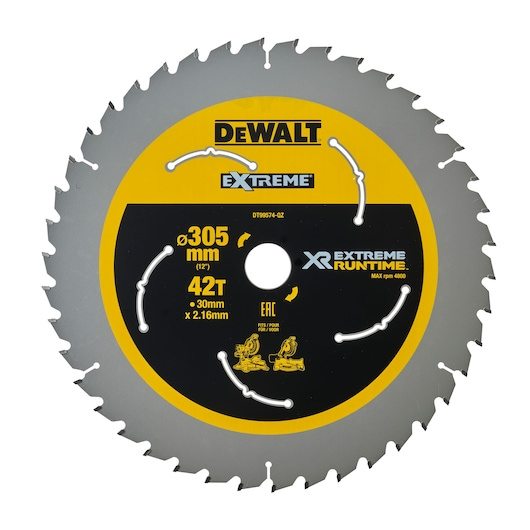 Tarcza tnąca do drewna do ukośnicy 305x30mm 42T Dewalt DT99574-QZ