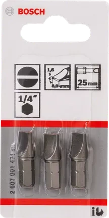Zestaw 3 szt. bitów S1,6x8,0 Bosch Extra Hart 2607001471