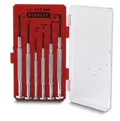 Zestaw 6 szt.wkrętów z metalową rękojeścią Stanley 1-66-039