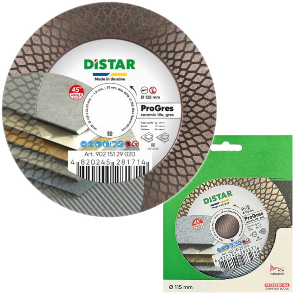 Tarcza do cięcia gresu 115x22,23 mm Distar 90215129019