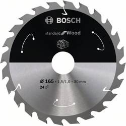 Tarcza do piły tarczowej bezprzewodowej Standard for Wood 165 × 1,5 / 1 × 30 T24 Bosch 2608837688