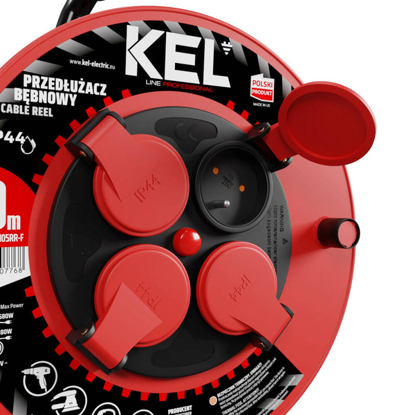 Przedłużacz bębnowy Kel Professional W-98195 10m 3x1,5