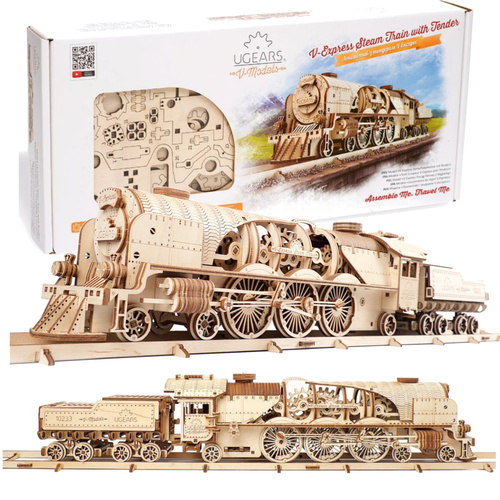 Lokomotywa V-Express UGEARS 70058