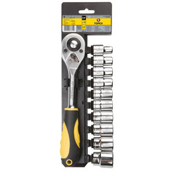 Klucze nasadowe Topex 1/2'' zestaw 11szt. 38D652