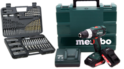 Wiertarko-wkrętarka Metabo SB 18 L Metabo z zestawem osprzętu DeWalt DT0109