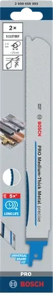 Zestaw 2 szt. brzeszczotów do metalu 1x25x225 mm Bosch PRO Medium-Thick Metal precise S1137BEF 2608658993