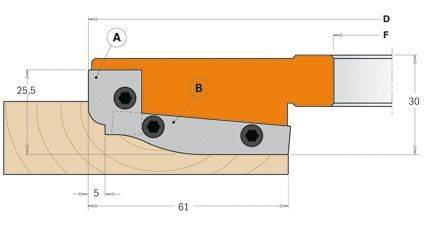 Głowica D=183 I=25,5 F=30 CMT 694.013.30
