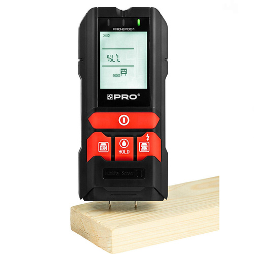 Detektor ścienny 4w1 z wilgotnościomierzem PRO-EP001