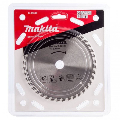 Tarcza do cięcia drewna 165x20 40 zębów Makita D-03349
