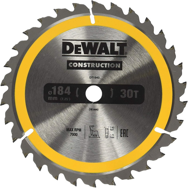Tarcza do drewna 184x16mm 30 zębów DeWalt DT1940