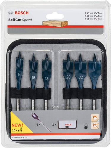 6-częściowy zestaw Wierteł  płaskich Self Cut Speed 2608595424 BOSCH