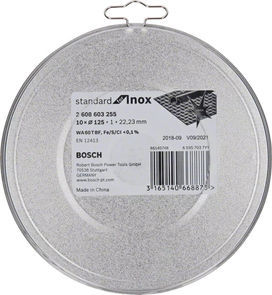 Zestaw 10 szt. tarcz do stali nierdzewnej Bosch 2608603255