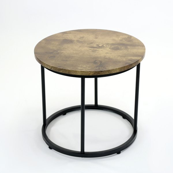 Zestaw stolików Belivio MOCCA RUSTICAL OAK