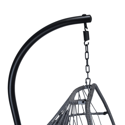 Fotel wiszący Belivio FLORES grafitowy