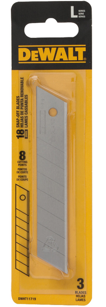 Ostrza łamane 18mm hartowane 3 szt. DWHT11719-0 DeWALT