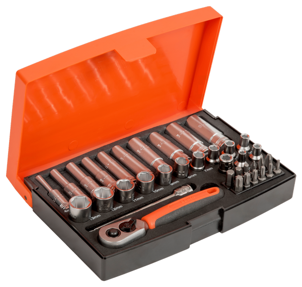 Zestaw kluczy nasadowych Bahco SL25L 37 el.