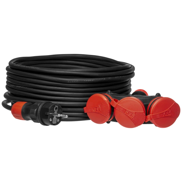 Przedłużacz trzygniazdowy budowlany KEL PS-X3/54/30M/3X2,5/H05RR-F 30 m W-98971