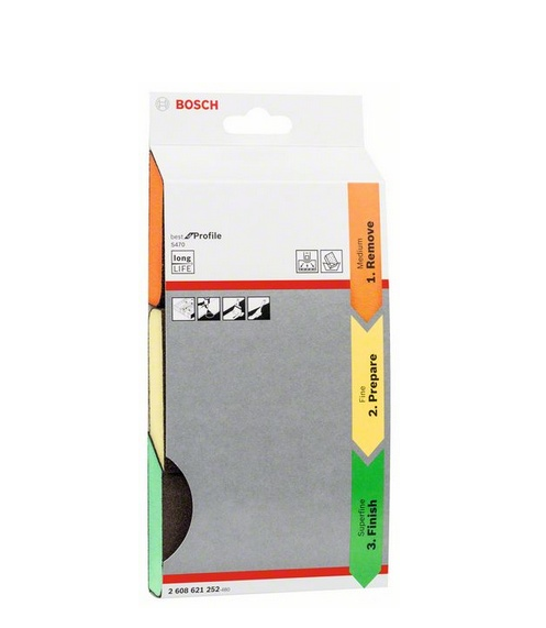 3-częściowy zestaw gąbek szlifierskich 69 x 97 x 26 mm 2608621252 Bosch