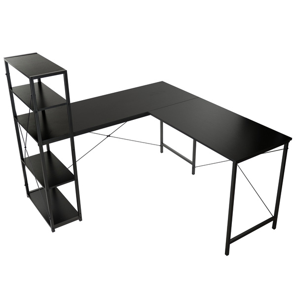 Duże biurko narożne Belivio ALEX Black