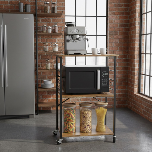 Wózek kuchenny Belivio LUCA Rustical Oak