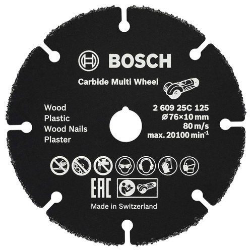 Tarcza tnąca 76x10mm Bosch Carbide Multi Wheel 260925C125