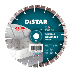 Tarcza diamentowa do betonu 230x22,23 mm Distar 14315086018