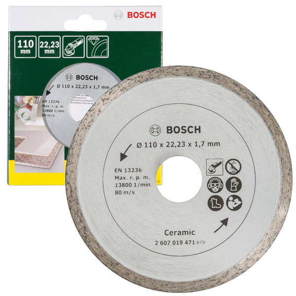 Diamentowa tarcza tnąca do płytek 110x1,7x22,23mm Bosch 2607019471