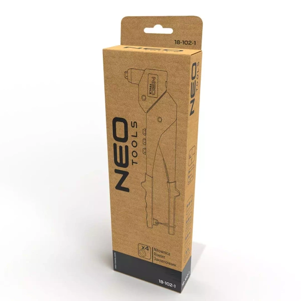 Nitownica ręczna do nitów stalowych i aluminiowych 2.4/3.2/4.0/4.8 mm NEO Tools 18-102-1