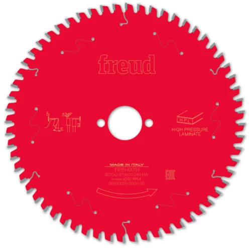 Tarcza do cięcia HPL, laminatów, Corianu 210x2,8/1,8x30 mm Z60 Freud FR15H001H 
