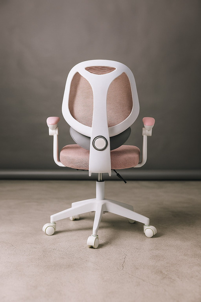 Fotel obrotowy Belivio VIVO różowy WER89084-outlet