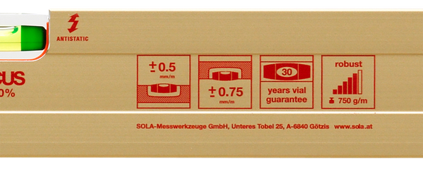 Poziomica aluminiowa Sola AZ 150 cm SO01161501