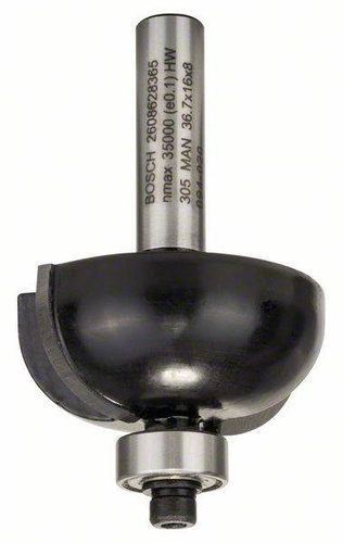 Frez do żłobienia, 8 mm, R1 12 mm, D 36,7 mm, L 16 mm, G 58 mm Bosch 2608628365