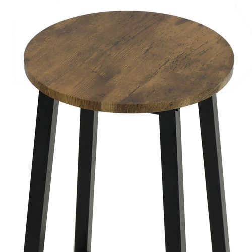 Stołek barowy Belivio TONO BLACK RUSTICAL OAK