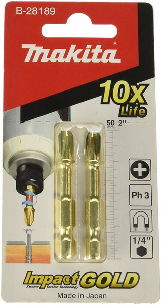Makita B-28189 bity skrętne PH3 50mm Impact Gold ( 2 szt.)