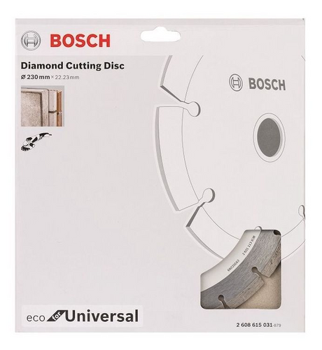 Zestaw 10 szt. tarcz diamentowych, segmentowych 230/22,23 Bosch 2608615044