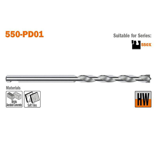 Wiertło do betonu HM D=7 L=125 mm CMT 550-PD01