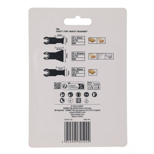 Zestaw 5 szt. brzeszczotów Dewalt DT20777-QZ