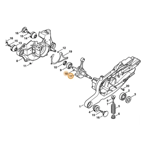 Wał korbowy Stihl TS700 42240300400