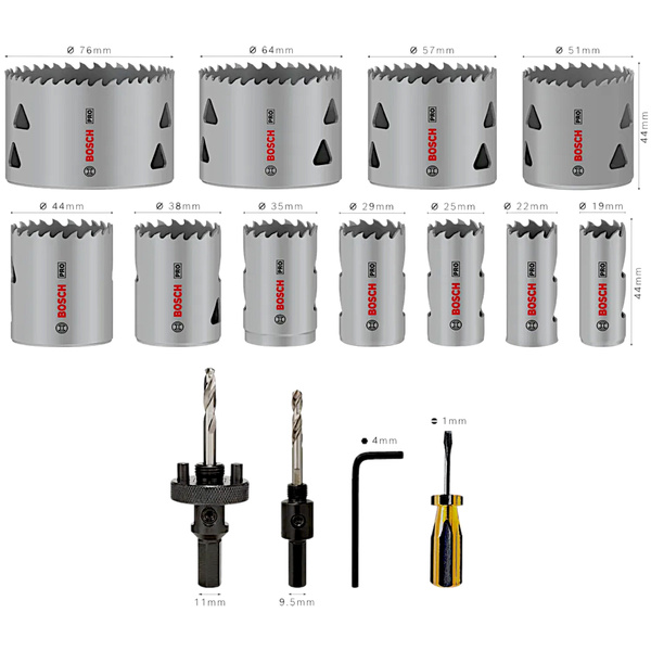 Zestaw otwornic Bosch PRO Multi Material 2608900525