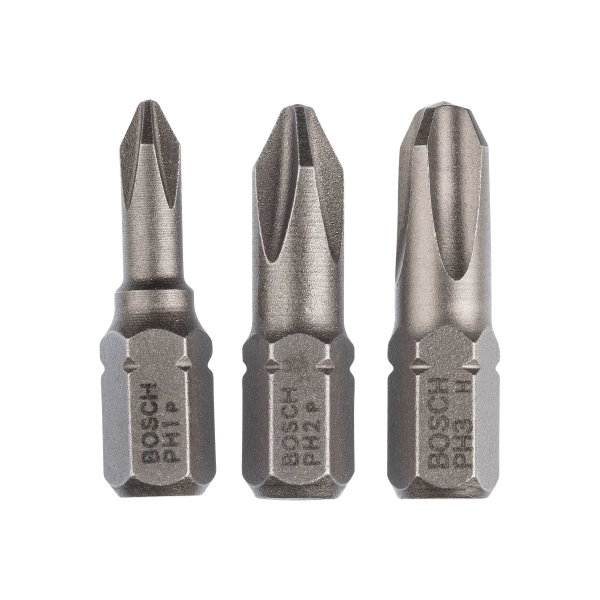 Zestaw 3 szt. bitów PZ1, PZ2, PZ3 Bosch 2609255967