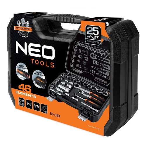 Zestaw nasadek przelotowych Neo Tools 10-019 46 szt