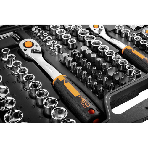 Klucze nasadowe NEO Tools 1/2", 3/8", 1/4" zestaw 182szt. 10-074