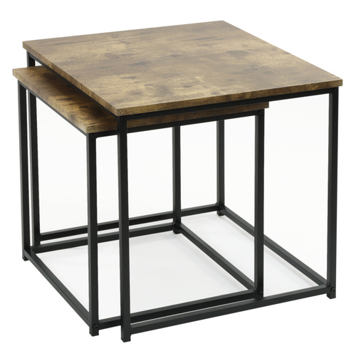 Zestaw stolików Belivio VERSO RUSTICAL OAK