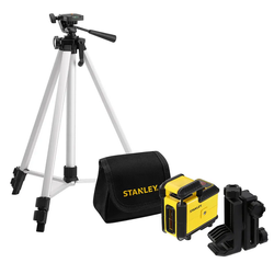 Zestaw laserowy STANLEY 360° Cross - czerwony ze statywem, uchwytem i etui