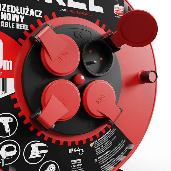 Przedłużacz bębnowy Kel Professional W-97056, 40M/3X1,5